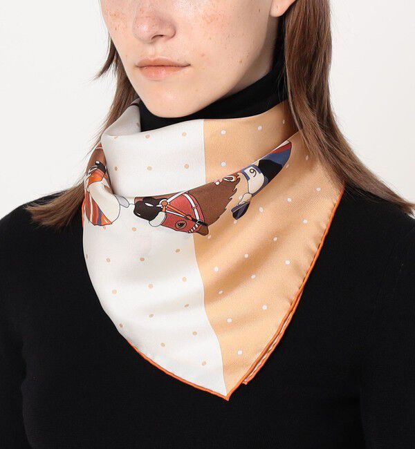 TOMORROWLAND GOODS「ATELIER TOMORROW HORSE シルクスカーフ」|バンダナ・スカーフ|
