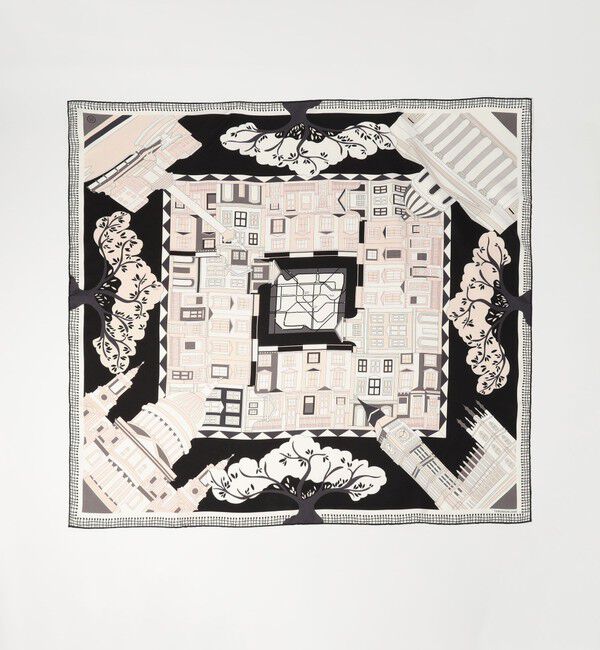 TOMORROWLAND GOODS「ATELIER TOMORROW LONDON CITY シルクスカーフ」|バンダナ・スカーフ|