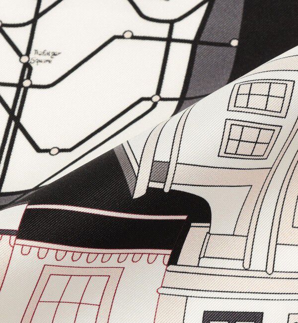 TOMORROWLAND GOODS「ATELIER TOMORROW LONDON CITY シルクスカーフ」|バンダナ・スカーフ|