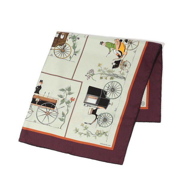TOMORROWLAND GOODS「ATELIER TOMORROW CARRIAGE シルクスカーフ」|バンダナ・スカーフ|52 ライトグリーン系
