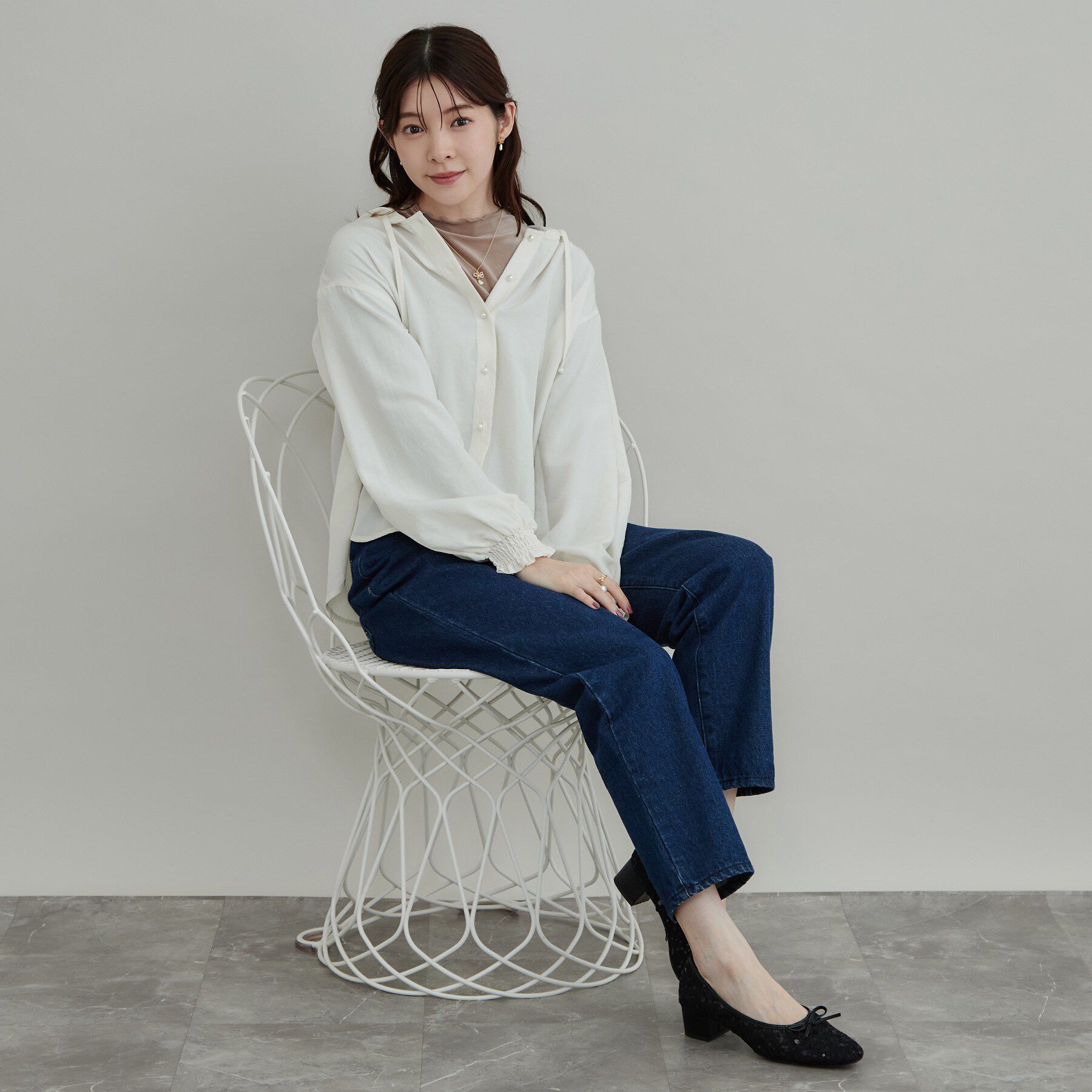 Couture broach「【大人可愛いフーディー】愛されシアーシャツ」|シャツ・ブラウス|