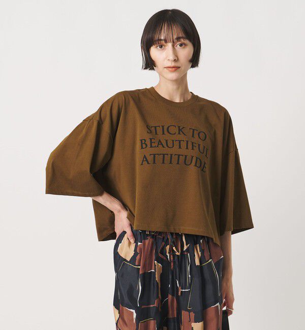 UNITED ARROWS「＜SACRA＞６分袖 レター Tシャツ」|Tシャツ・カットソー|MD.BROWN