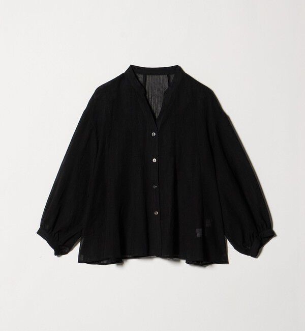 UNITED ARROWS green label relaxing「ラミーライク マチフレア ロングスリーブ ブラウス 通気性」|シャツ・ブラウス|