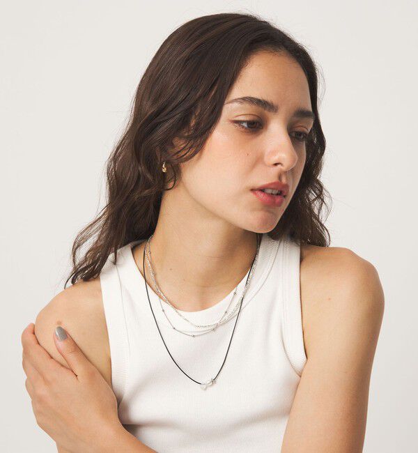UNITED ARROWS green label relaxing「コード＆ビーズ ３連ネックレス」|ネックレス|