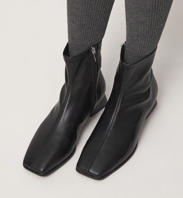UNITED ARROWS green label relaxing「スクエア ストレッチ ショートブーツ 撥水」|ロングブーツ|