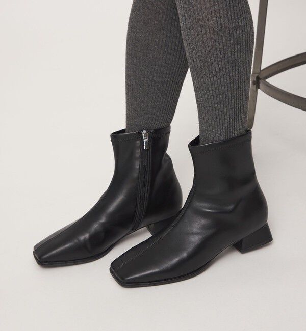 UNITED ARROWS green label relaxing「スクエア ストレッチ ショートブーツ 撥水」|ロングブーツ|