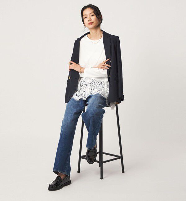 UNITED ARROWS green label relaxing「レース イレヘム プルオーバー カットソー」|Tシャツ・カットソー|