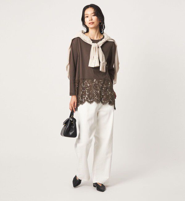 UNITED ARROWS green label relaxing「レース イレヘム プルオーバー カットソー」|Tシャツ・カットソー|