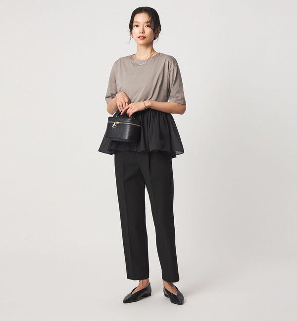UNITED ARROWS green label relaxing「［size SHORT/TALLあり］ライト ダブルクロス テーパード パンツ」|スラックス|