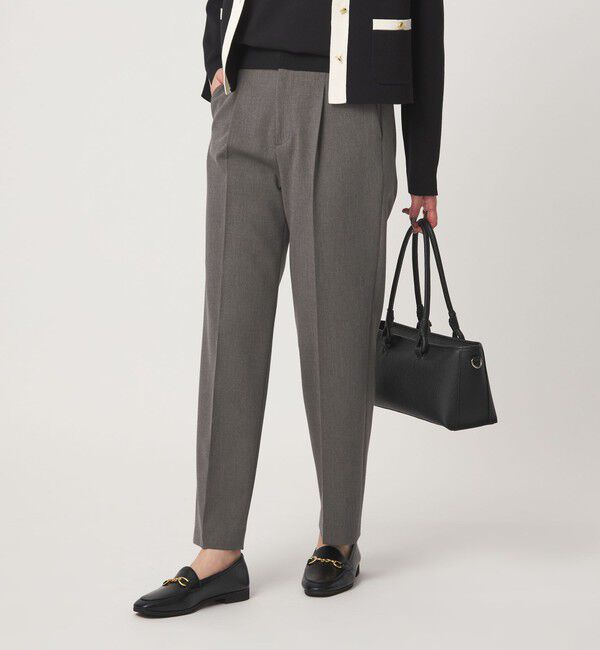 UNITED ARROWS green label relaxing「［size SHORT/TALLあり］ライト ダブルクロス テーパード パンツ」|スラックス|