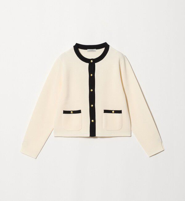 UNITED ARROWS green label relaxing「フォルム ノーカラー ニット カーディガン」|カーディガン|