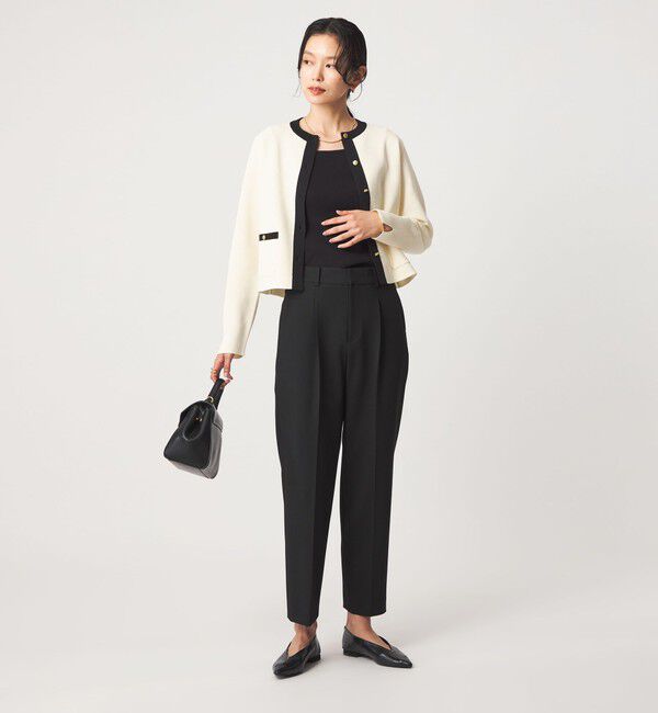 UNITED ARROWS green label relaxing「フォルム ノーカラー ニット カーディガン」|カーディガン|