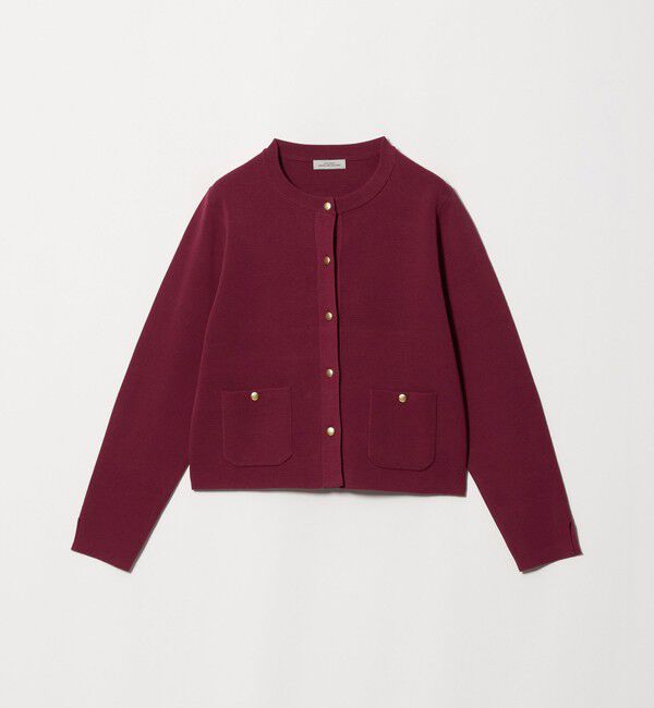 UNITED ARROWS green label relaxing「フォルム ノーカラー ニット カーディガン」|カーディガン|