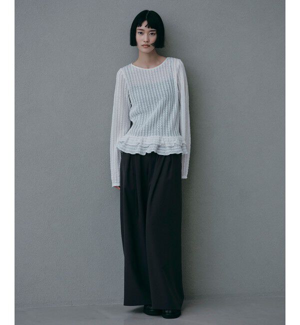 EMMEL REFINES「＜EMMEL REFINES＞EM スソティアード フリル プルオーバー」|Tシャツ・カットソー|