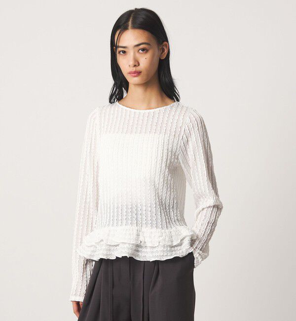 EMMEL REFINES「＜EMMEL REFINES＞EM スソティアード フリル プルオーバー」|Tシャツ・カットソー|