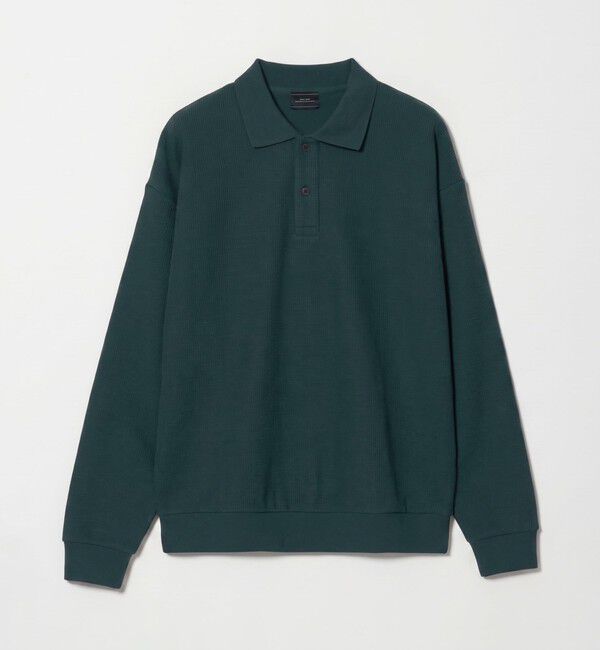UNITED ARROWS green label relaxing「ワッフル 長袖 ポロシャツ」|ポロシャツ|TURQUOISE