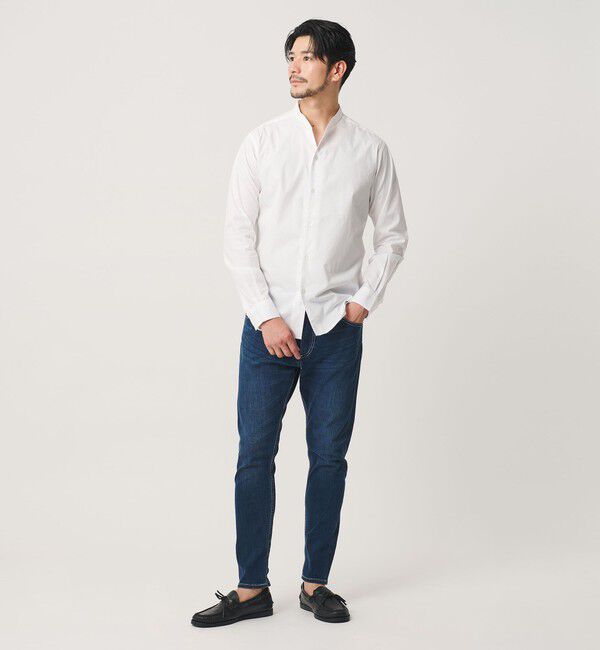 BEAUTY&YOUTH UNITED ARROWS「【WEB限定 WARDROBE SMART】コットン バンドカラー スキッパー シャツ」|シャツ・ブラウス|