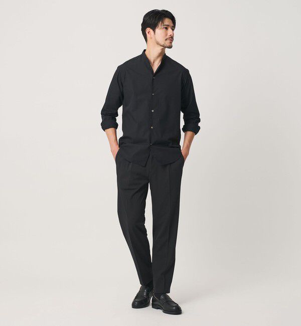 BEAUTY&YOUTH UNITED ARROWS「【WEB限定 WARDROBE SMART】コットン バンドカラー スキッパー シャツ」|シャツ・ブラウス|