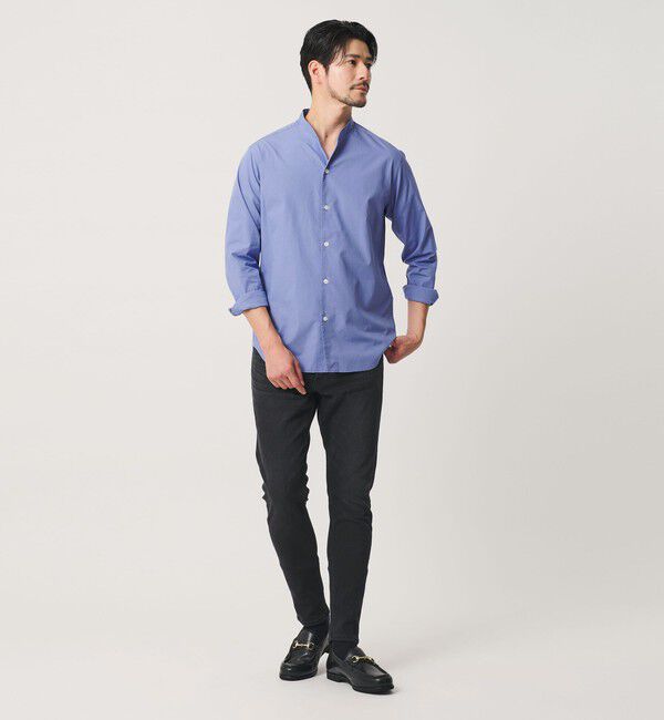 BEAUTY&YOUTH UNITED ARROWS「【WEB限定 WARDROBE SMART】コットン バンドカラー スキッパー シャツ」|シャツ・ブラウス|