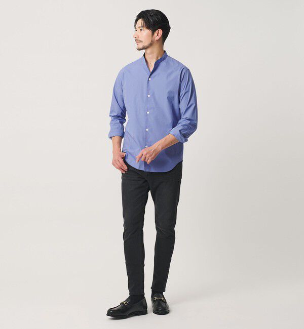 BEAUTY&YOUTH UNITED ARROWS「【WEB限定 WARDROBE SMART】コットン バンドカラー スキッパー シャツ」|シャツ・ブラウス|