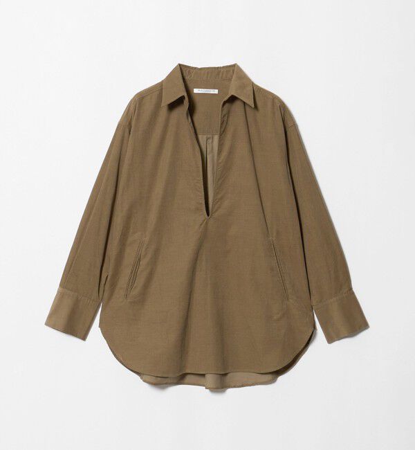 BEAUTY&YOUTH UNITED ARROWS「コットンコーデュロイ スキッパーチュニック」|シャツ・ブラウス|MD.BROWN