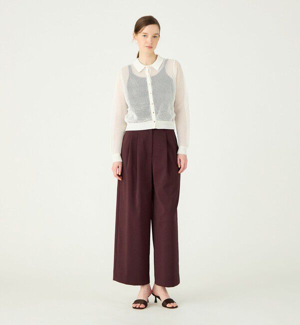 Ballsey「コイルメッシュ ポロカーディガン」|カーディガン|