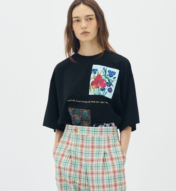 CABaN「スビンコットン TULIP BLOOMTシャツ」|Tシャツ・カットソー|