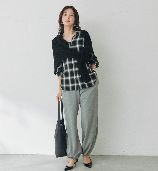  「ドレーピーチェックワイドシャツ」|シャツ・ブラウス|