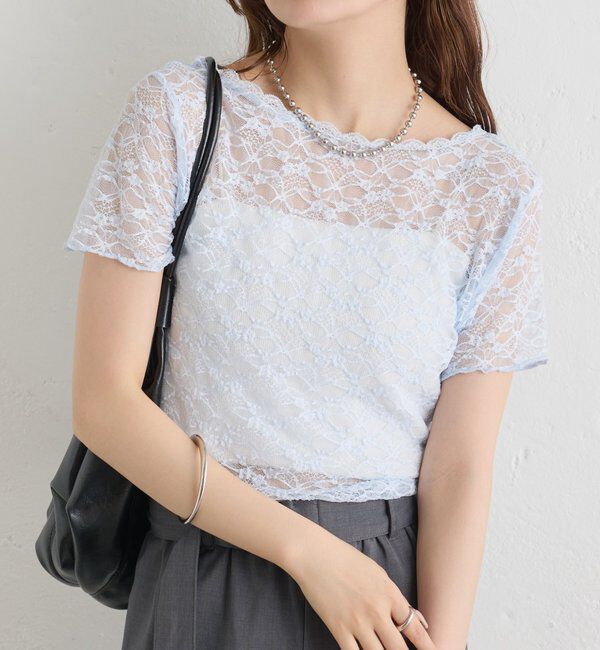  「レースメローフレンチT」|Tシャツ・カットソー|