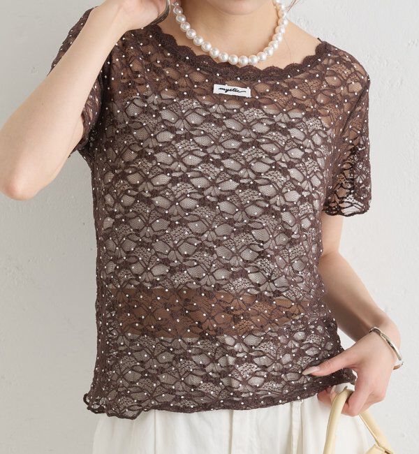  「レースメローフレンチT」|Tシャツ・カットソー|