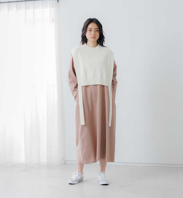 collex「ニットベスト&times;カットワンピース セット」|ワンピース|