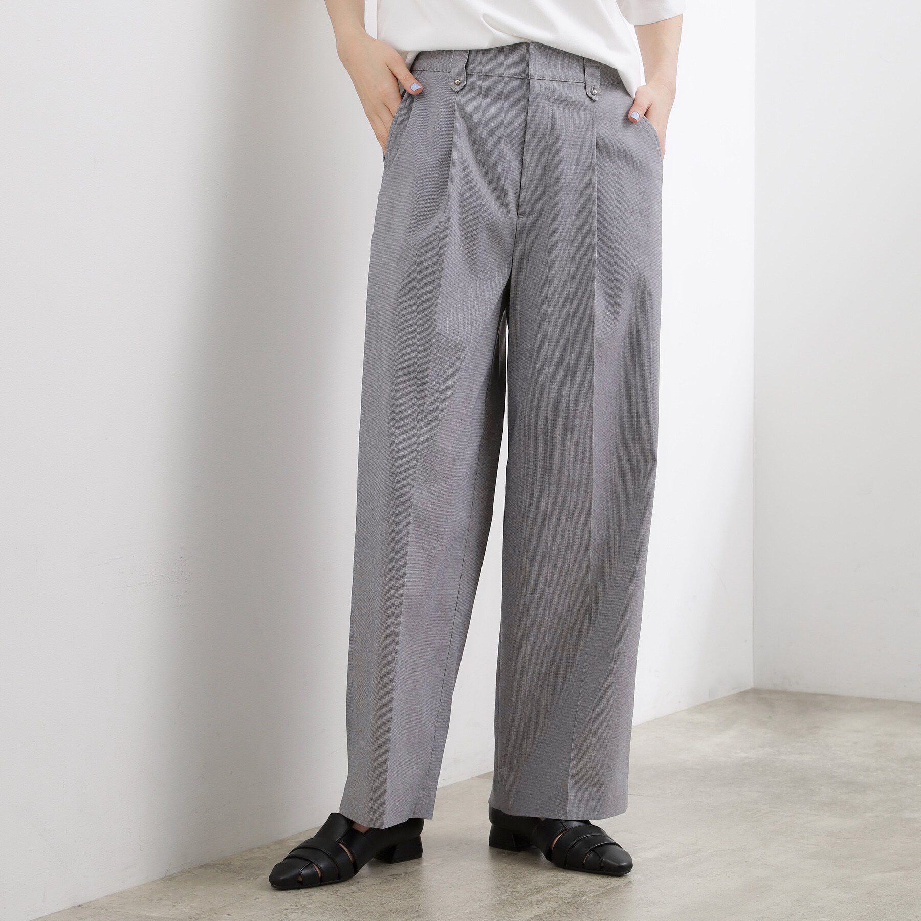 grove「【ひんやり/洗濯機OK】きれい見えと快適さを両立する　春夏対応ワイドパンツ」|その他|マイクロ千鳥(212