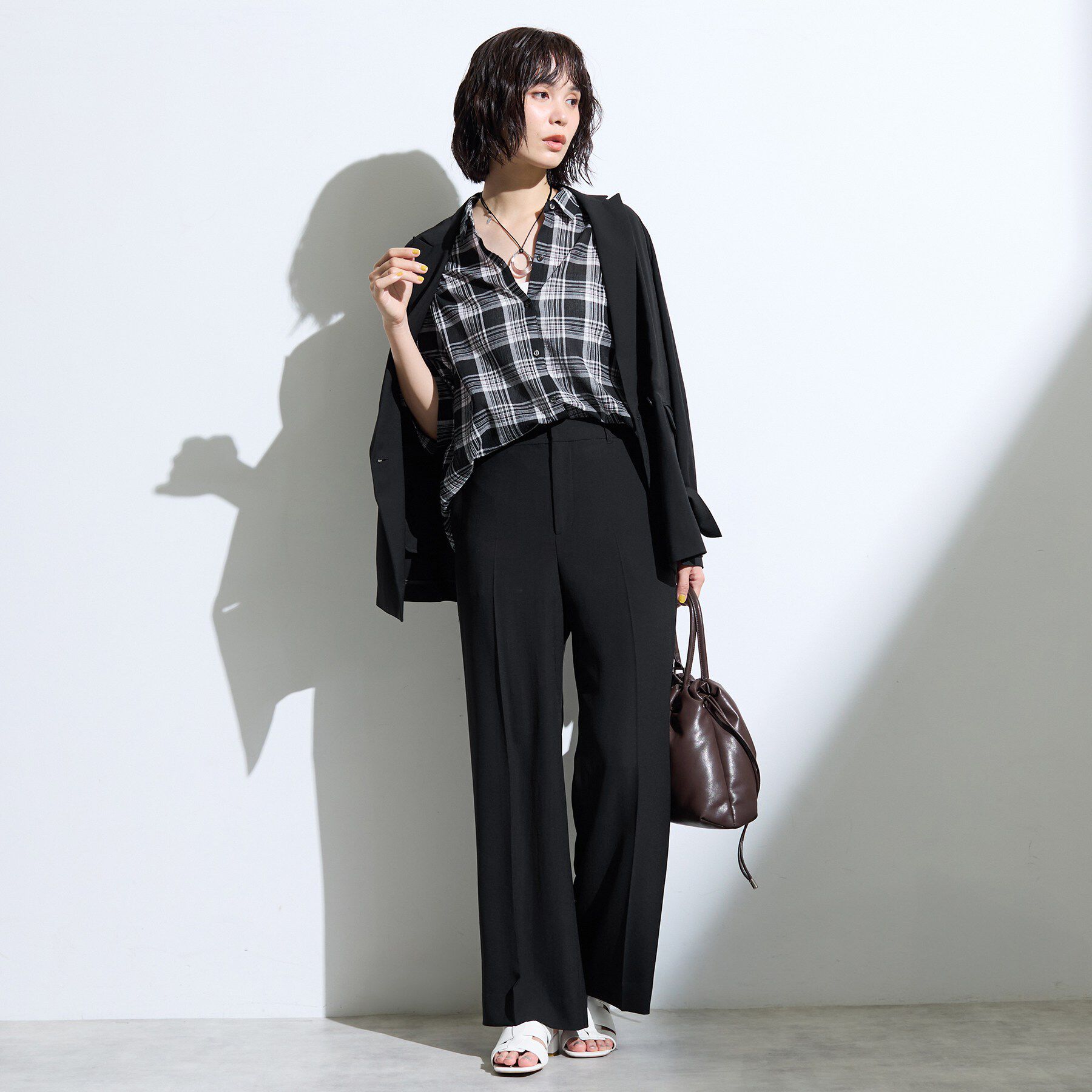 INDIVI「【接触冷感/UVケア/着る日傘】ワイドストレートパンツ」|その他|