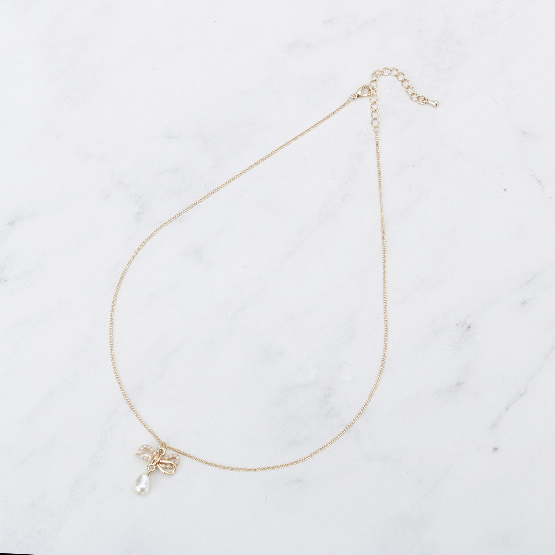 Couture broach「リボンパール調ネックレス」|ネックレス|