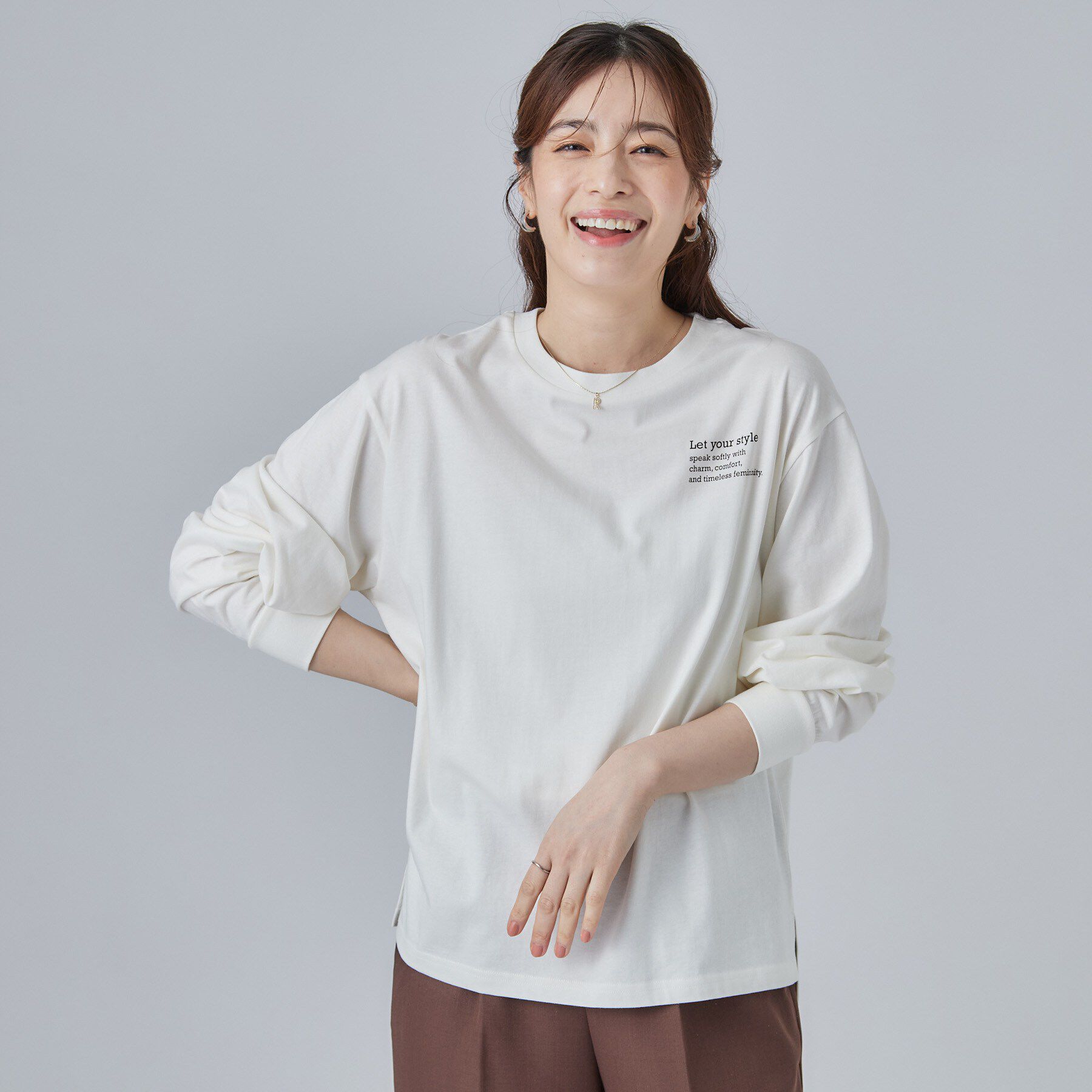 SHOO･LA･RUE「【S-LL】デイリー使いに 選べる6柄プリントロンT」|Tシャツ・カットソー|