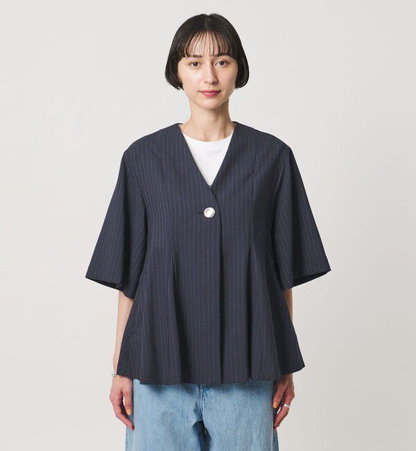 UNITED ARROWS「Spiree ストライプ ブラウス ‐ウォッシャブル‐」|シャツ・ブラウス|
