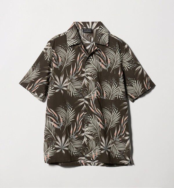UNITED ARROWS「【別注】＜GUY ROVER＞リーフプリント ショートスリーブ オープンカラーシャツ」|シャツ・ブラウス|DK.BROWN
