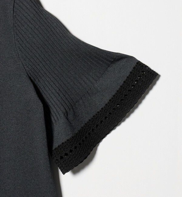 UNITED ARROWS「Vネック ニット ショートスリーブ チュニック」|ニット・セーター|