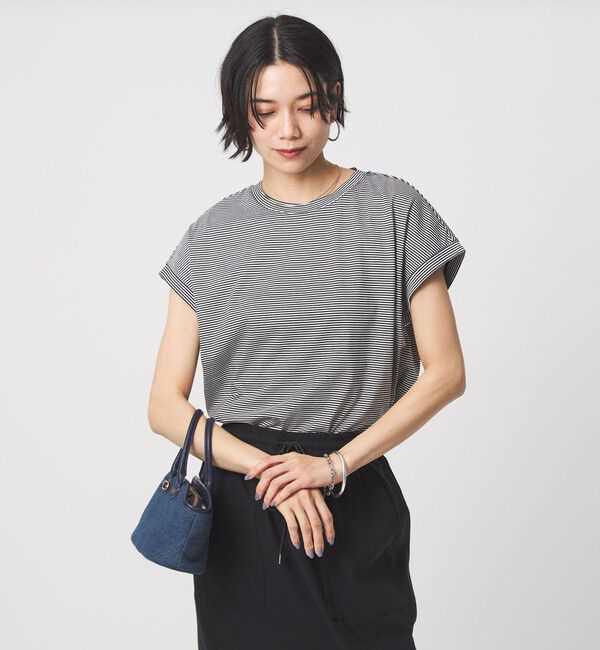UNITED ARROWS green label relaxing「グロッシー フレンチスリーブ Tシャツ 制菌」|Tシャツ・カットソー|その他1