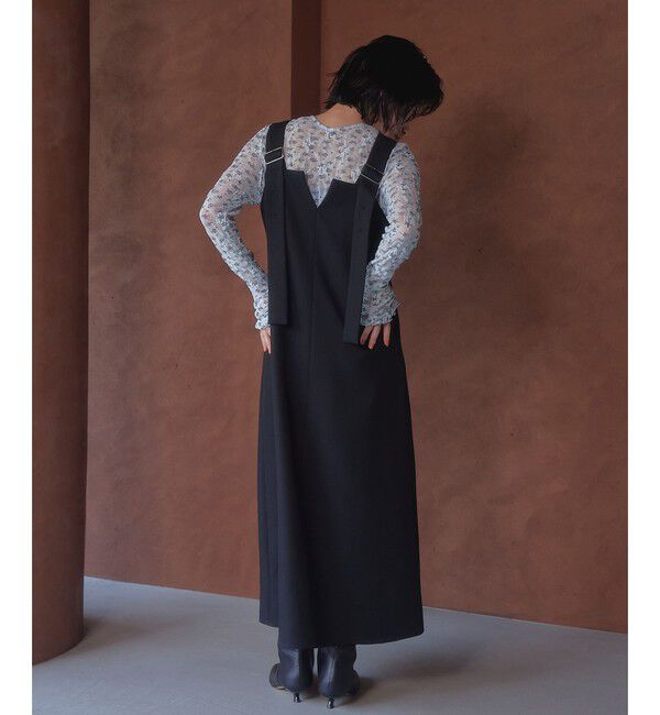 EMMEL REFINES「＜EMMEL REFINES＞EM Vカット 2WAY ジャンスカ」|ワンピース|