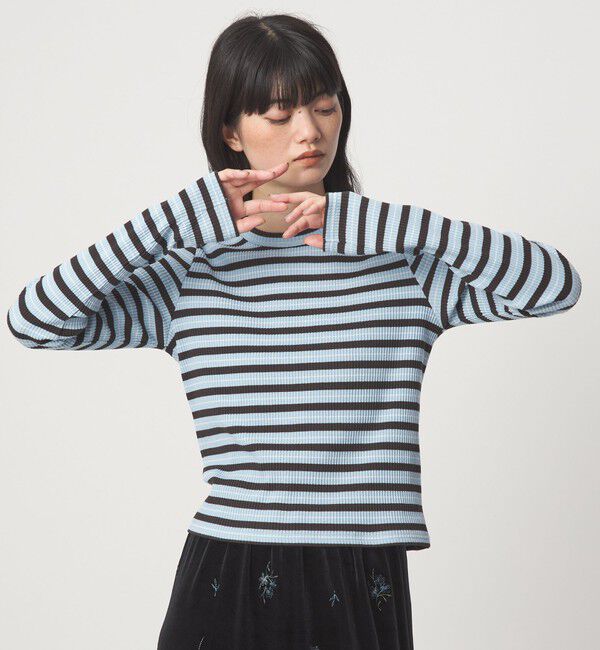 EMMEL REFINES「＜EMMEL REFINES＞EM マルチボーダー ロングスリーブ プルオーバー」|Tシャツ・カットソー|