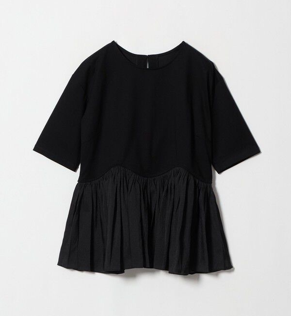 UNITED ARROWS green label relaxing「シアー コンビ 5分袖 プルオーバー カットソー」|Tシャツ・カットソー|