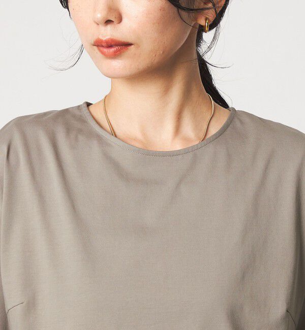 UNITED ARROWS green label relaxing「シアー コンビ 5分袖 プルオーバー カットソー」|Tシャツ・カットソー|