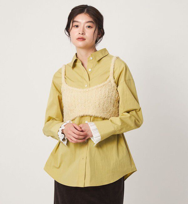 UNITED ARROWS green label relaxing「＜GLR_MINE＞プリーツスリーブ シェイプ シャツ」|シャツ・ブラウス|MUSTARD