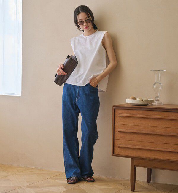BEAUTY&YOUTH UNITED ARROWS「ドット ジャガード ノースリーブブラウス ウォッシャブル」|シャツ・ブラウス|