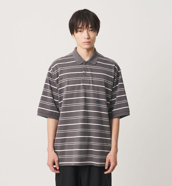 NICE WEATHER「＜NICE WEATHER＞ボーダー ショートスリーブ ポロシャツ」|ポロシャツ|