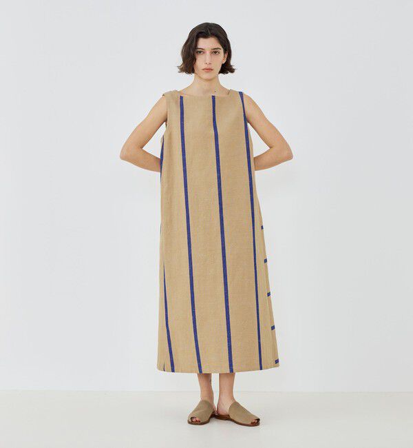 GALERIE VIE「リネンコットンストライプ Aラインワンピース」|ワンピース|