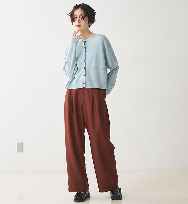 collex「クルーネックショート丈カーディガン」|カーディガン|