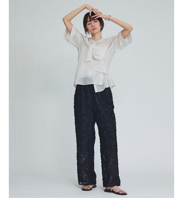 qualite「フラワーフリンジジャガードパンツ」|その他|