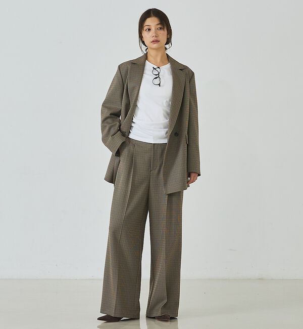 abahouse mavie「チェックワイドパンツ」|その他|